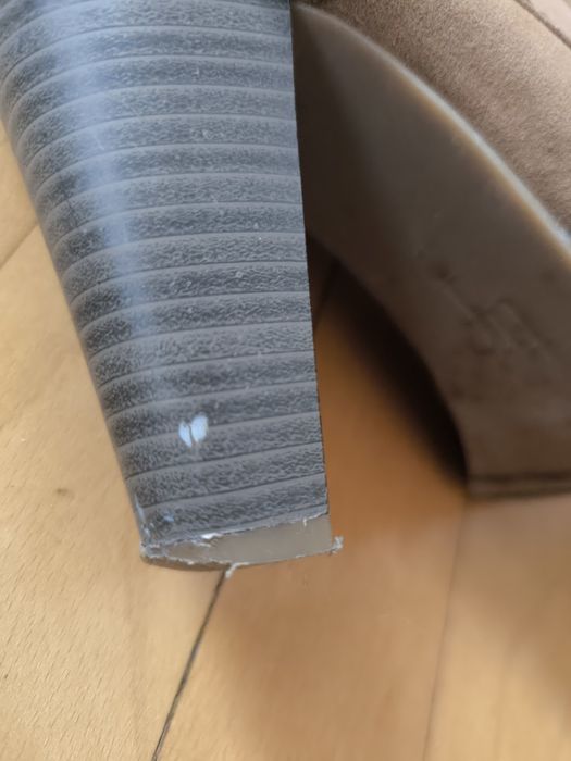 Brązowe zamszowe kozaki botki Zara 39