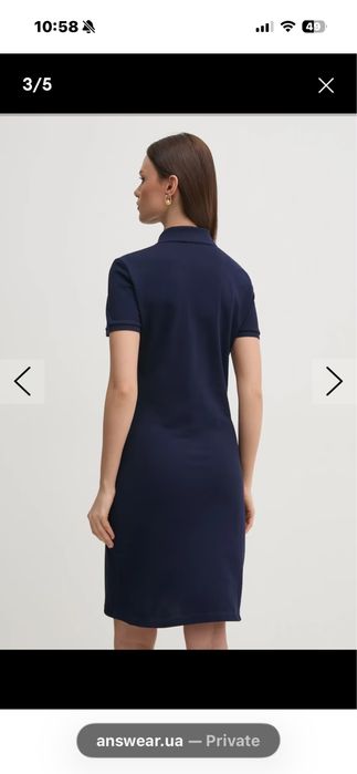 Сукня поло Lacoste naby blue