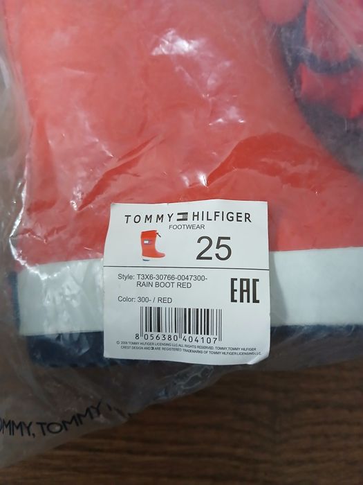 Kalosze dziecięce Tommy Hilfiger r.25 czerwone