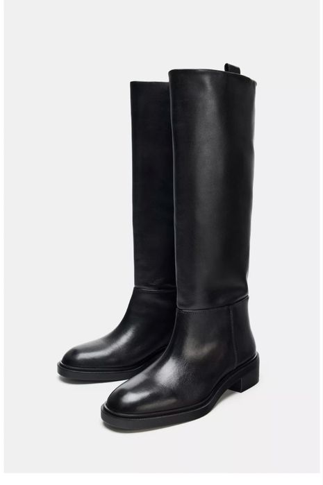 Шкіряні чоботи zara 36 р