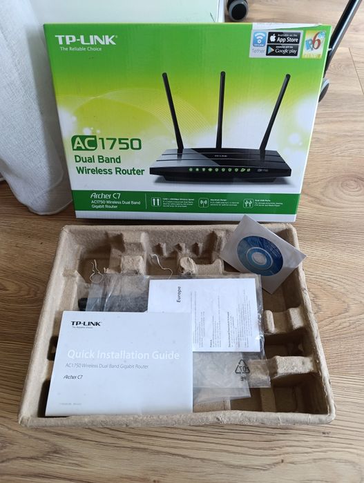 Двохдіапазоний 2,4 та 5 ГГц WiFi Роутер TP Link Archer C7 AC1750