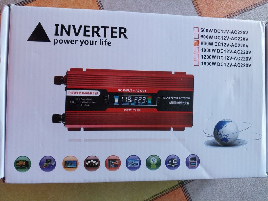 Інвертор  800 ват правильний синус для котла