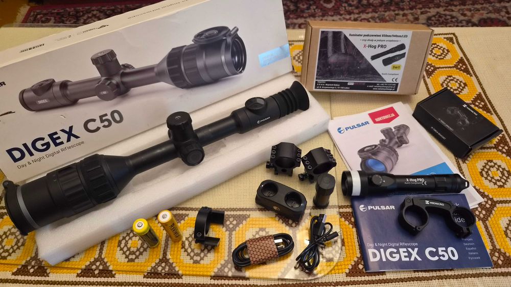 Luneta noktowizyjna Pulsar Digex C50 + iluminator X-Hog Pro
