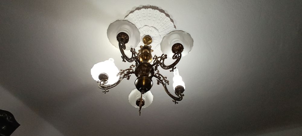 Candeeiro de teto em estanho/latão