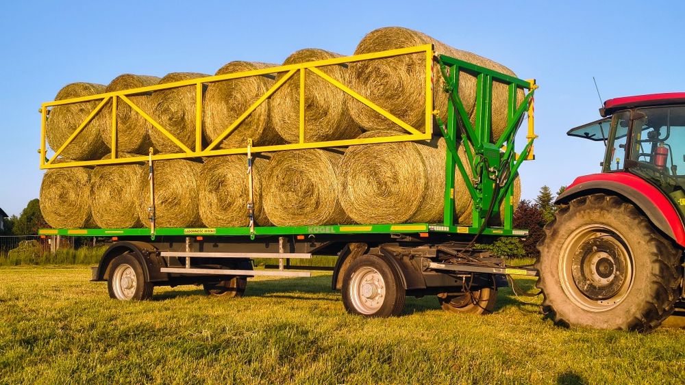 Przyczepa do bel z burtami hydraulicznymi, możliwość zam. na wywrotkę