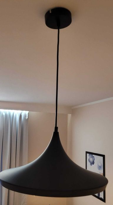 Lampa sufitowa, wisząca, czarna-zlota, loft,industrialna, aluminium.