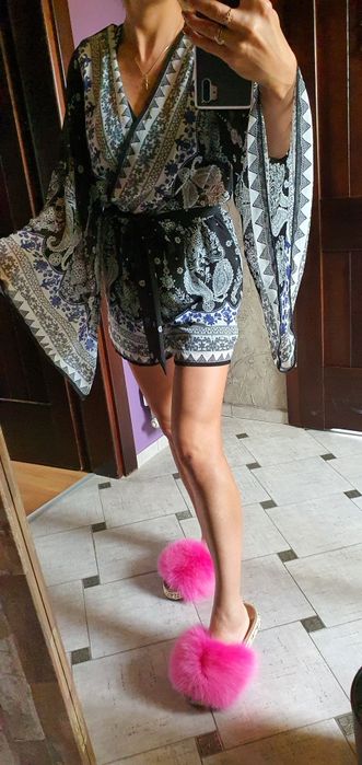 Influence angielski kombinezon szyfon wzory tiul podszewka S M L