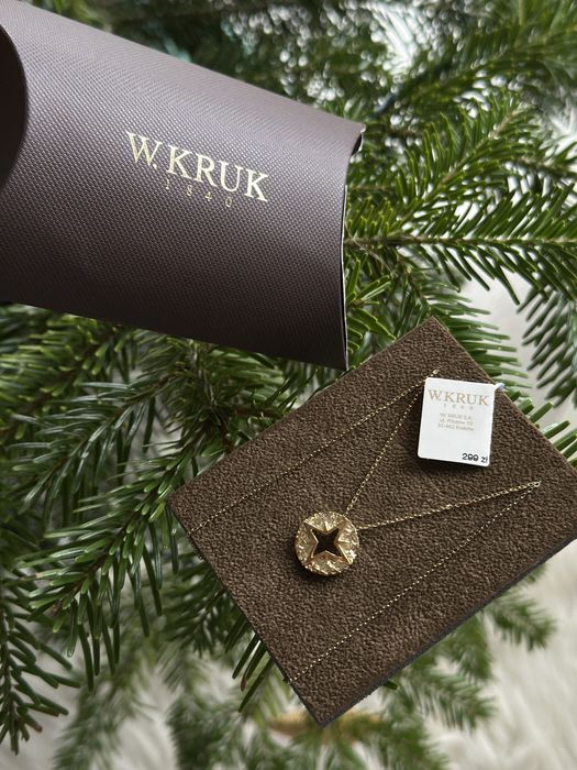 W.Kruk naszyjnik srebro 925 pozłacane