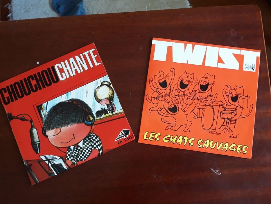 7 vinis musica francesa 45rpm anos 60