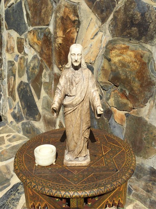 Sagrado Coração de Jesus Mármore Itália Séc XVIII 52 cm Arte Sácra