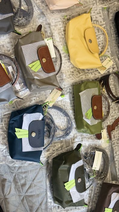 Сумка Longchamp mini le pliege + ремінь  і брелок тренд 2026 року