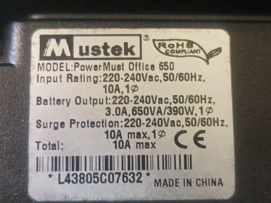 UPS Mustek PowerMust Office 650