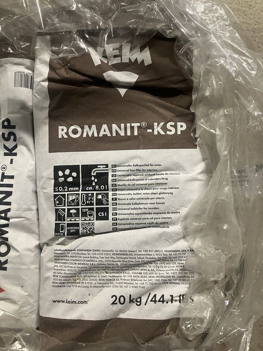 Gladz wapienna 20 kg x 10 workow