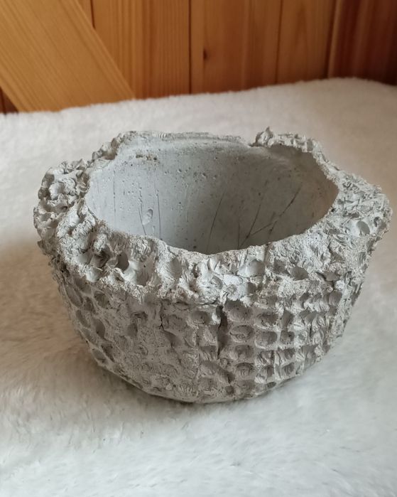 Betonowa doniczka - handmade