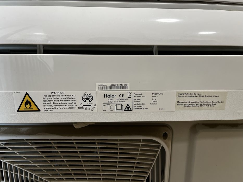 Sprzedam klime Haier uszkodzoną