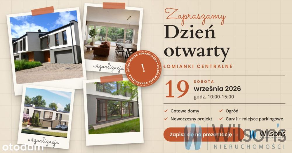 Dom_5 pokoi_ Ogród_ Duży garaż_Łomianki Centralne