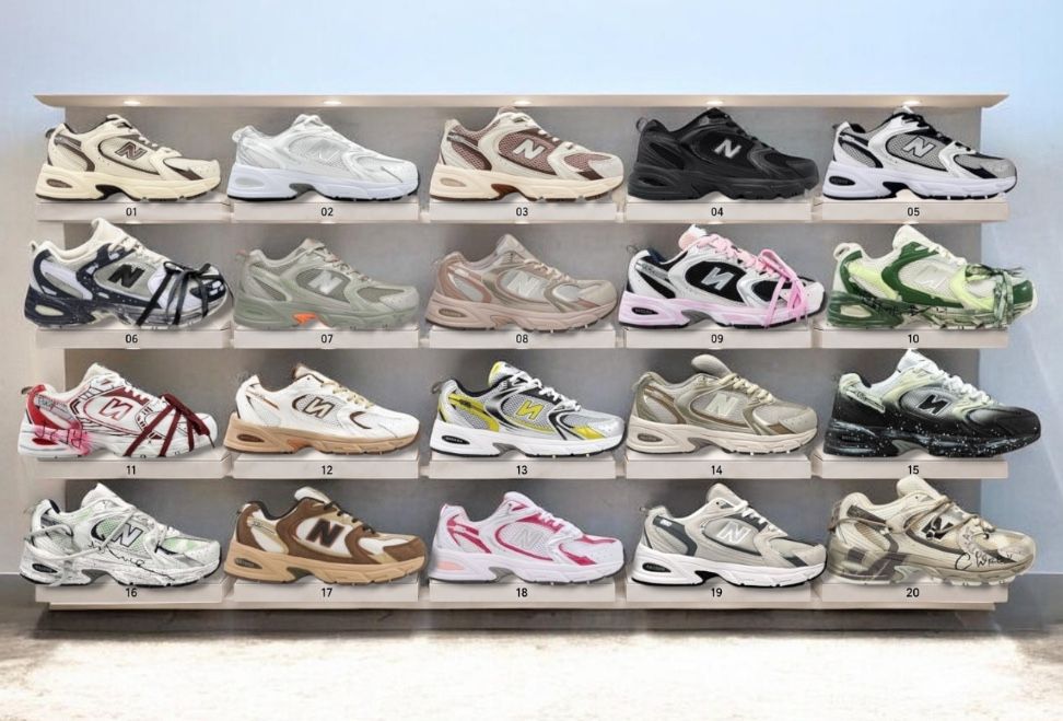 New Balance 530 36-45р White/Black/Pink/Cream