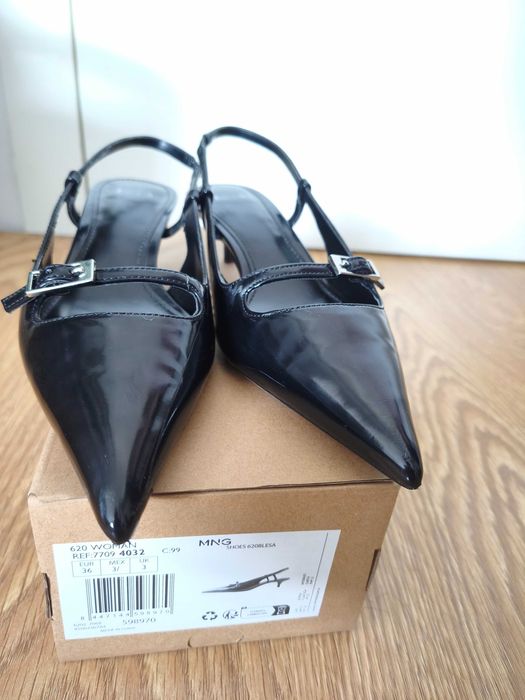 Buty na obcasie bez pięty Mango rozm. 36