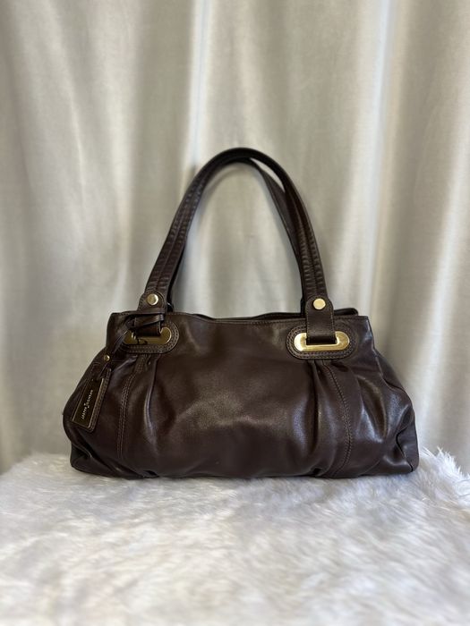 Шкіряна шоколадна сумка бренду Jasper Conran