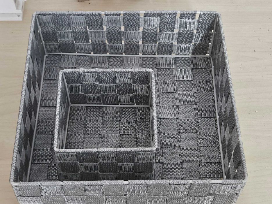 2 Caixas Organizadoras Cinza