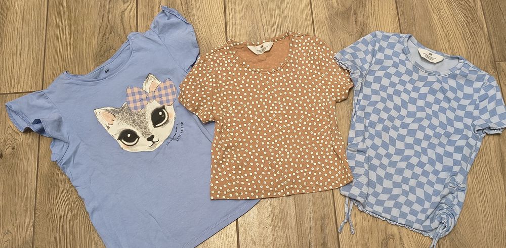 H&M zestaw bluzeczek 134/140