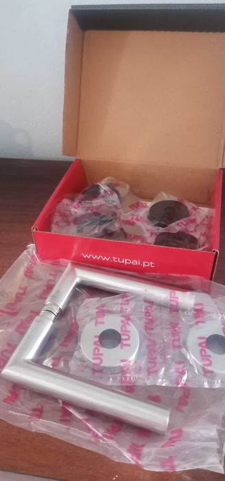 Par de Puxadores de porta interior em inox Tupai