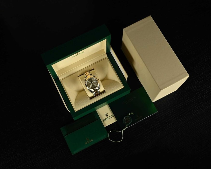 Rolex Datejust 41 Silver Dial Two Tone Yellow Gold Oyster Bracelet