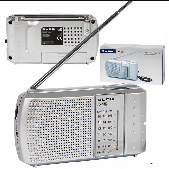 Radio przenośne marki BLOW RA7 z podstawowymi funkcjami