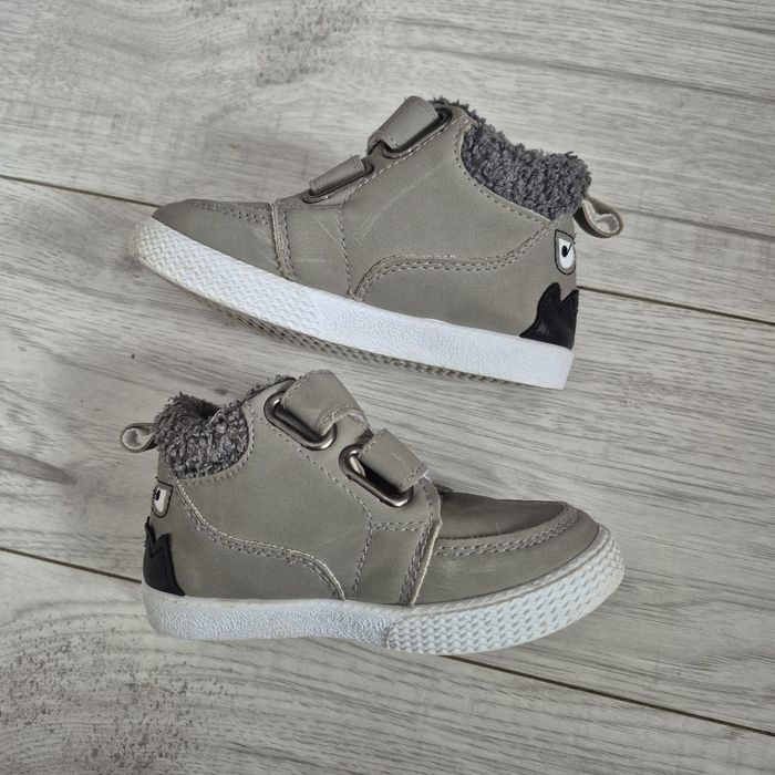 Ocieplane trampki buty na rzepy za kostkę dla chlopca, r 24