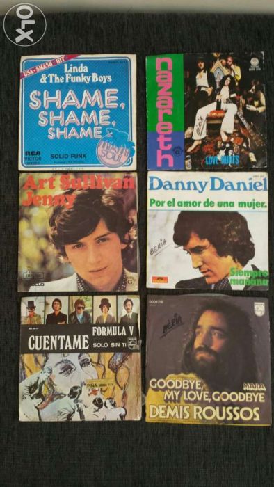 Discos vinil 45 rotações.