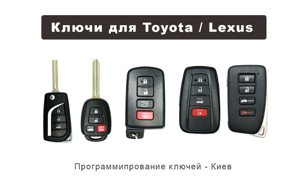 Ключ для Toyota Camry, Rav4, Highlander,Prius, Lexus, программирование