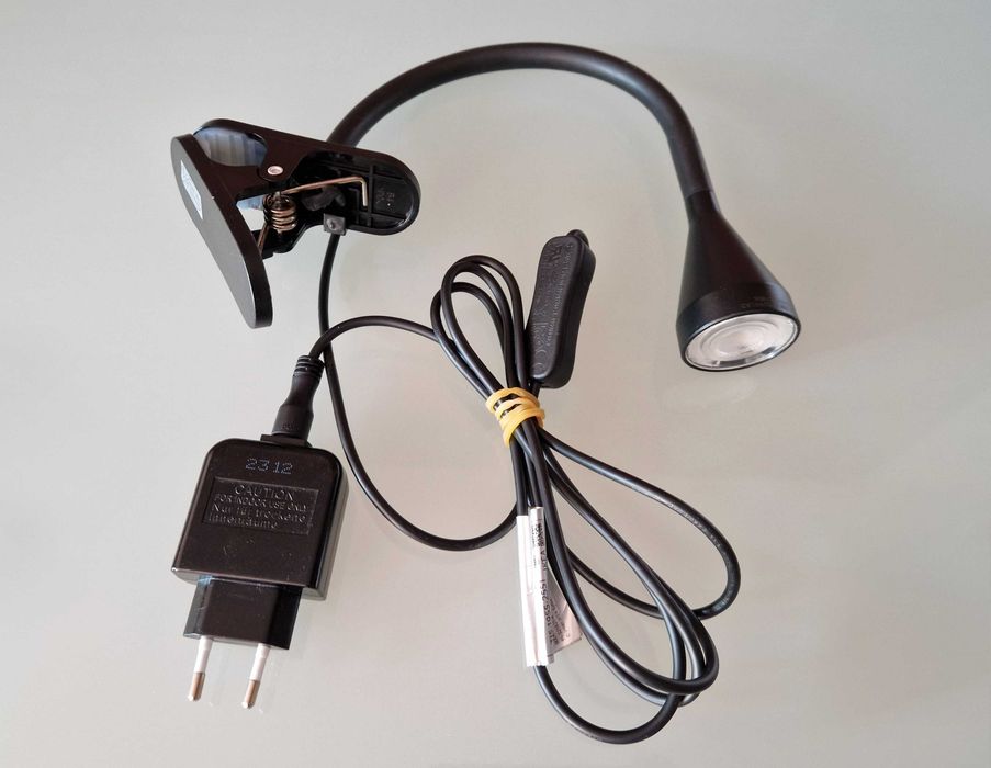 Lampa / reflektor z klamrą LED, czarny IKEA NÄVLINGE
