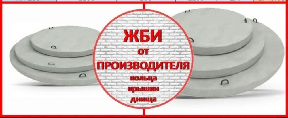 Железобетонные кольца, крышки и днища к ним (ЖБ кольца)