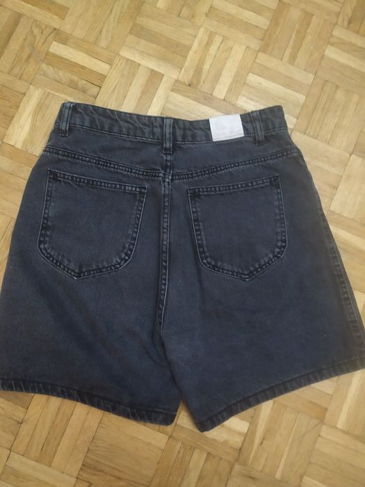 Denim szorty wysoki stan M dzinsowe