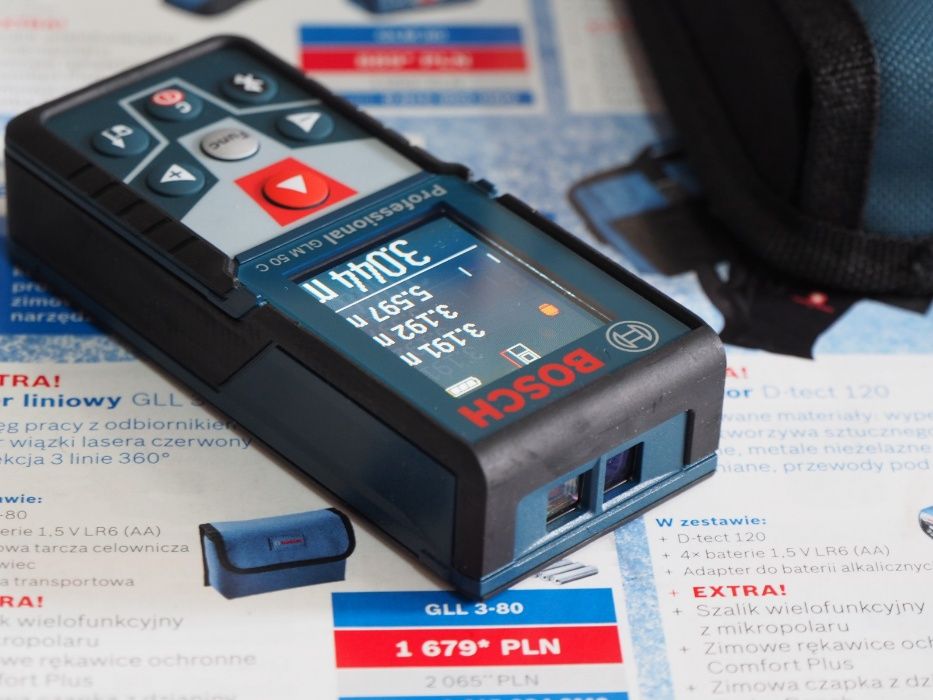 Dalmierz laserowy BOSCH GLM 50 C leica miarka miara+pokrowiec