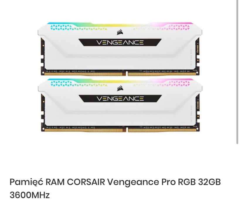 Pamięć RAM DDR 4 Corsair 32GB, 2x16 3600 cl 18