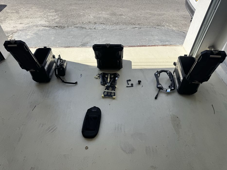 SW-Motech TRAX – 3 malas + suportes Quick-Lock + mala de ferramentas com chave + acessórios