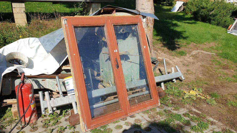 Okno drewniane 145/125  Altana domek drewutnia schowek garaż