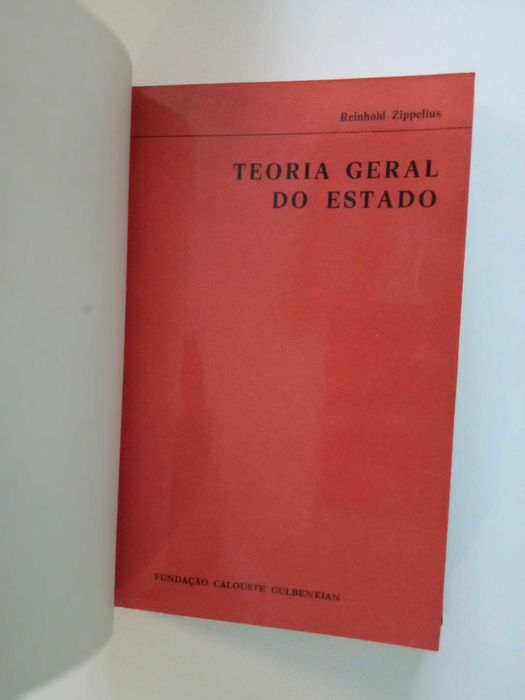 Teoria geral do estado, de Reinold Zippelius
