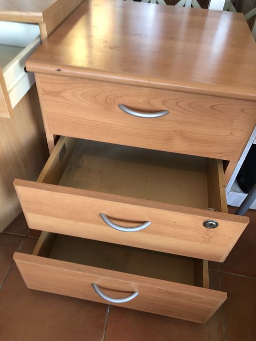 Bloco Movel  3 gavetas beje