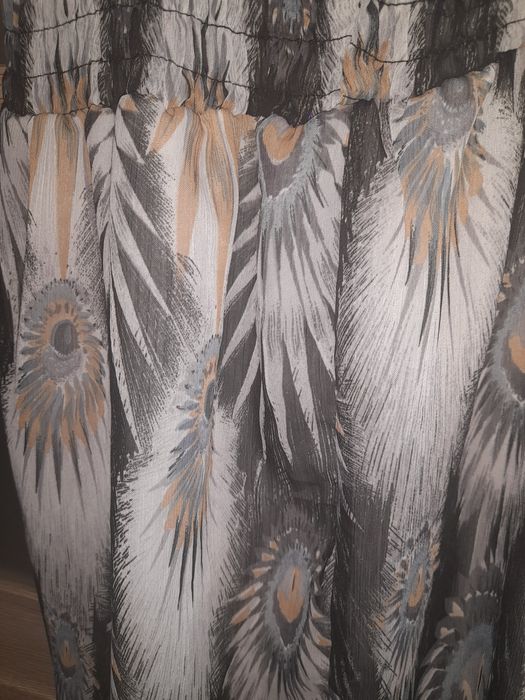 Tunika plażowa szaro-czarna