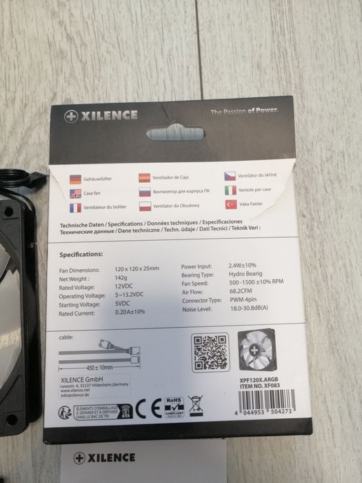 Wentylator obudowy komputera Xilence Performance X Series 120mm ARGB