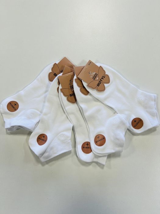 5-pak skarpety damskie krótkie bambus