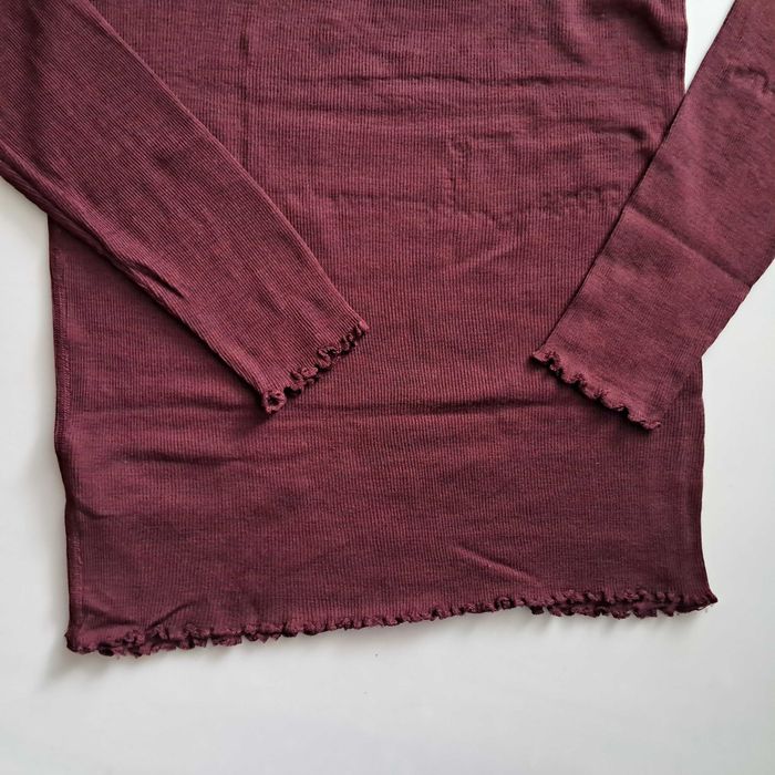 Koszulka termiczna, longsleeve, merino wool + jedwab Claire, bordowy, I warstwa r. M