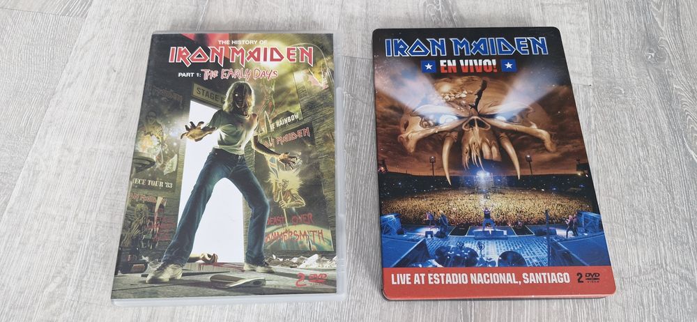 Płyty koncerty Iron Maiden.