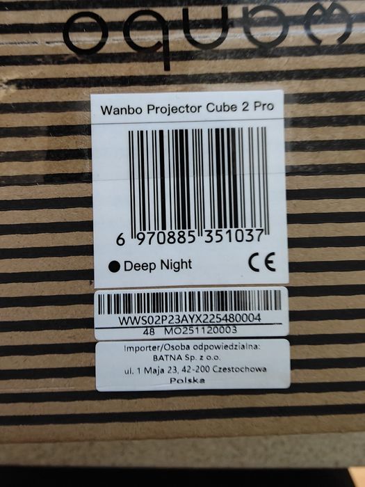 Мультимедійний проектор Wanbo Cube 2 Pro Black EU. Гарантія
