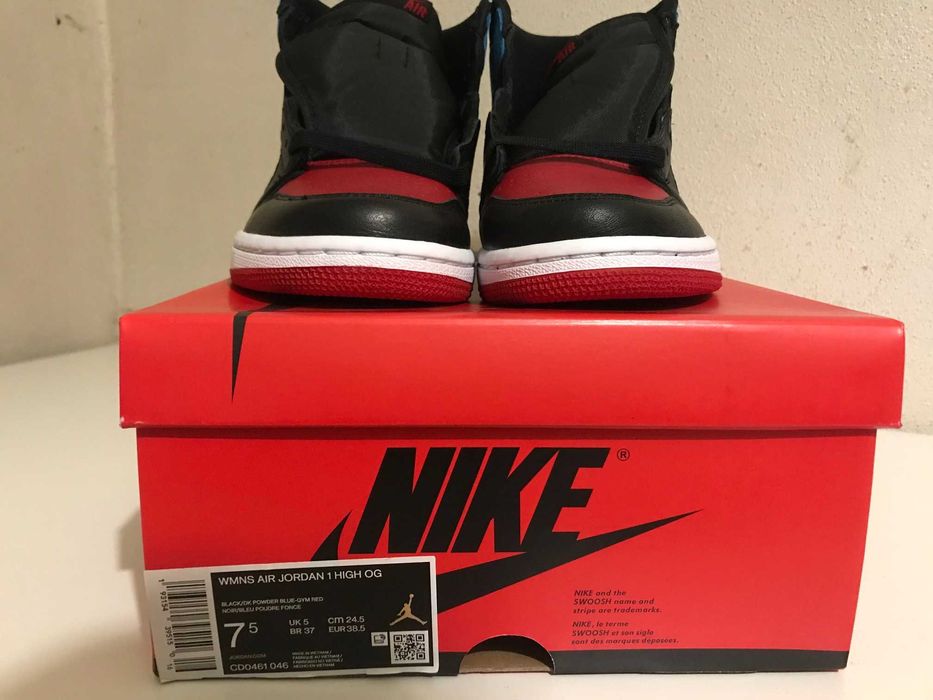 Jordan 1 UNC to CHI EU 38,5 EU 7,5 US