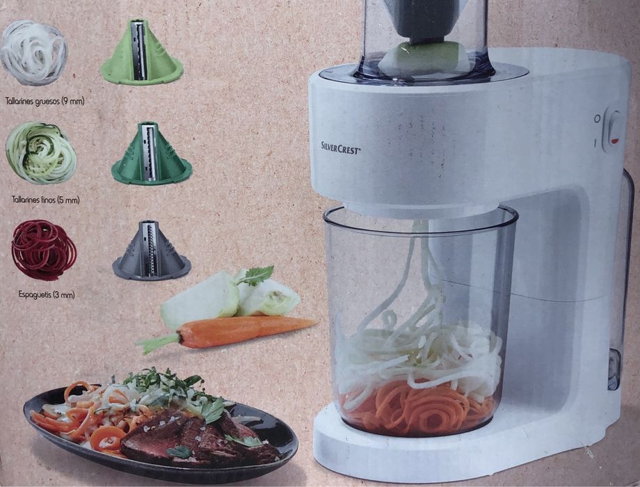 Máquina de cortar de legumes e fruta em espiral