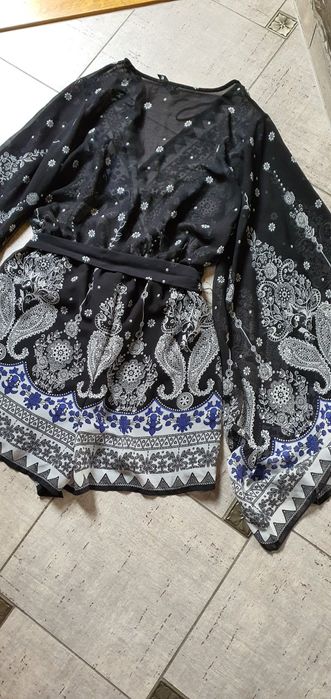 Influence angielski kombinezon szyfon wzory tiul podszewka S M L