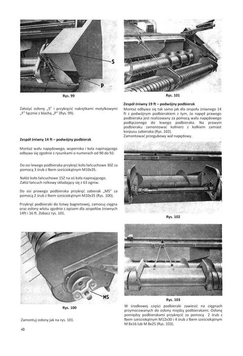 Instrukcja kombajnu Fortschritt E-512 przetłumaczona na język polski